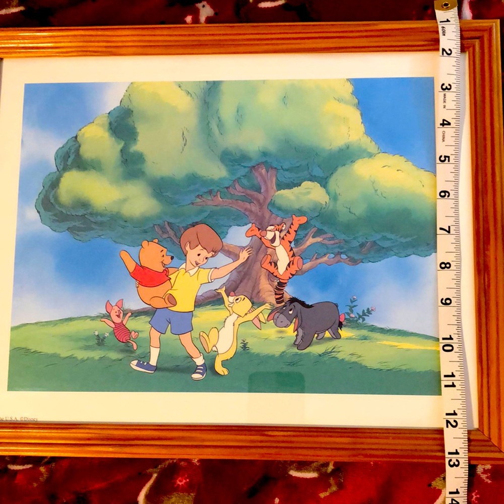 Winnie The Pooh & Friend Print In Frame